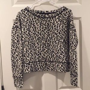 Banana Republic black & white cropped sweater